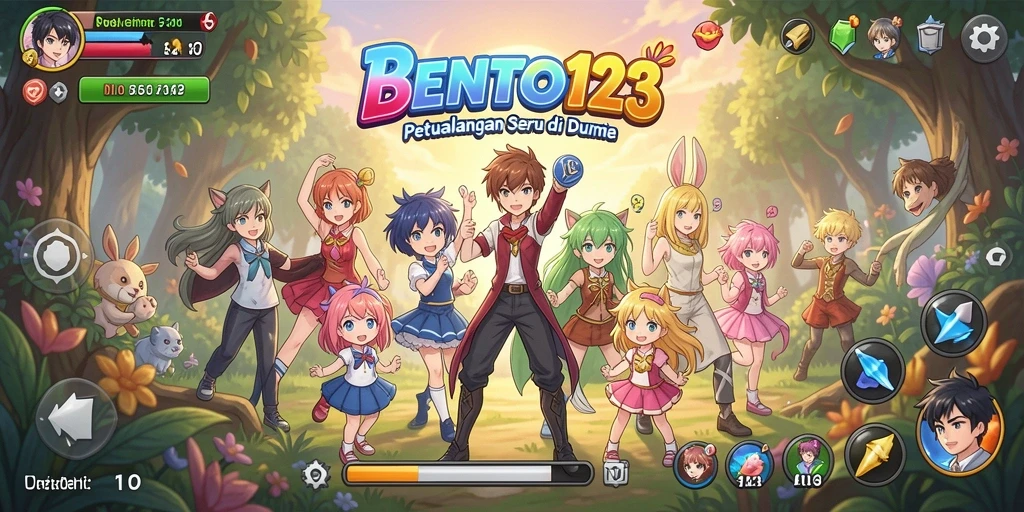 Tampilan gameplay BENTO123 yang memukau dalam dunia anime.