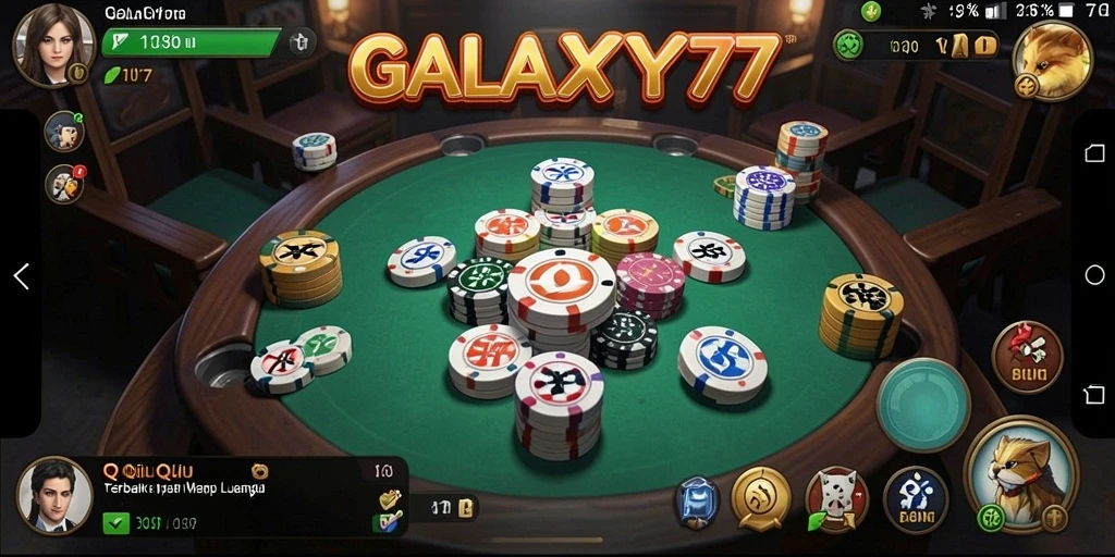 Tangkapan layar utama gameplay QiuQiu di GALAXY77.