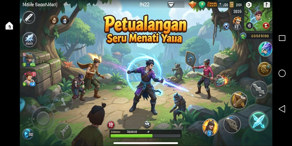 Screenshot menampilkan aksi seru dalam gameplay petualangan.