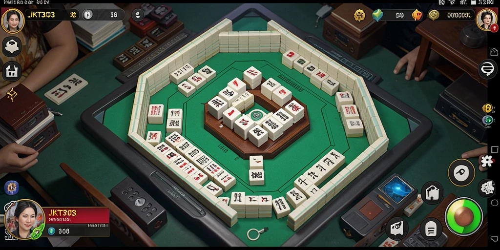 Tampilan gameplay Mahjong JKT303 yang menarik dan penuh warna.