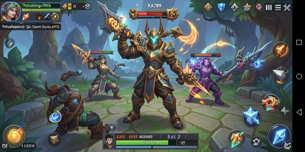 Tampilan menarik dari gameplay ARPG dengan pertarungan yang seru.