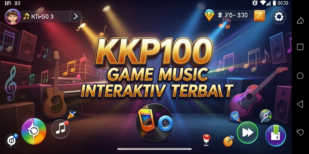 Tampilan gameplay seru di KPK100 dengan berbagai pilihan lagu.