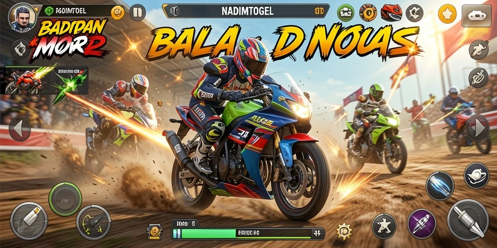 Screenshot gameplay NADIMTOGEL menampilkan balapan seru dan menantang.