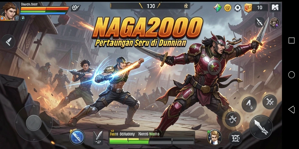 Tampilan gameplay NAGA2000 yang penuh aksi dan seru.