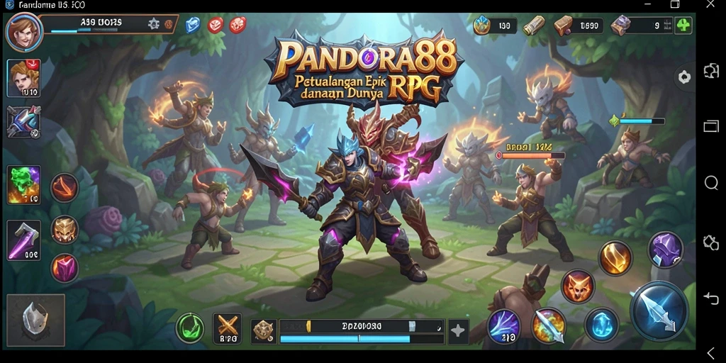 Gameplay PANDORA88 menampilkan aksi RPG yang seru dan mendebarkan.