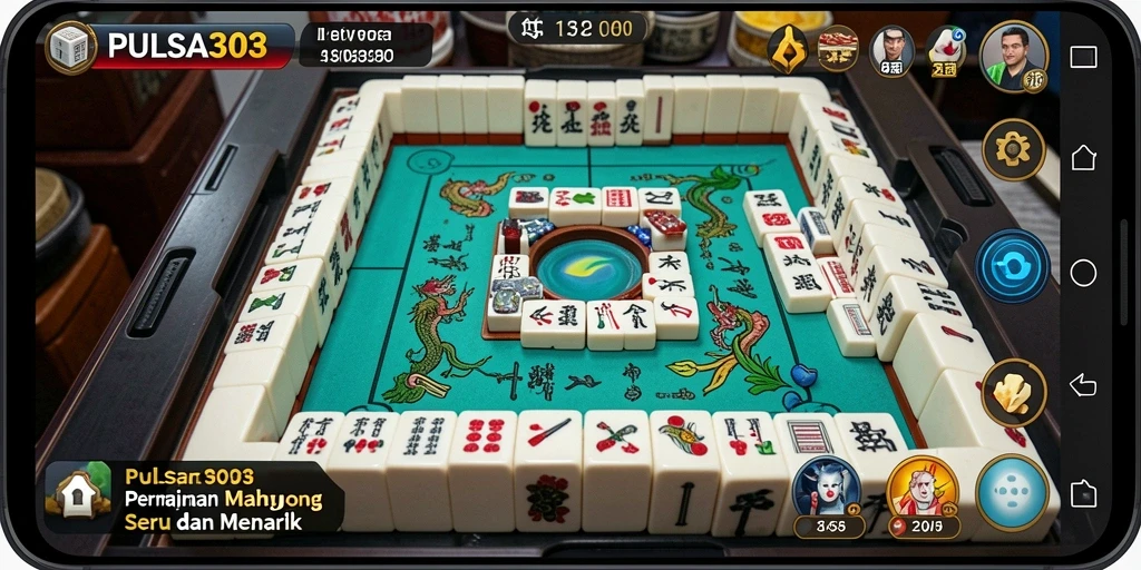 Screenshot gameplay PULSA303 menampilkan saat-saat seru permainan Mahjong.