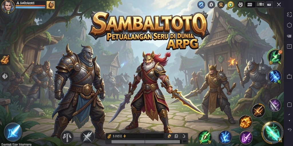 Tampilan gameplay menarik dari SAMBALTOTO dengan pertarungan ARPG yang intens.