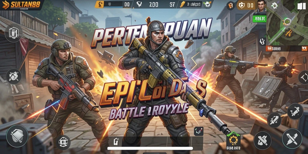 Tampilan seru gameplay di SULTAN88, pertempuran memukau di arena Battle Royale.