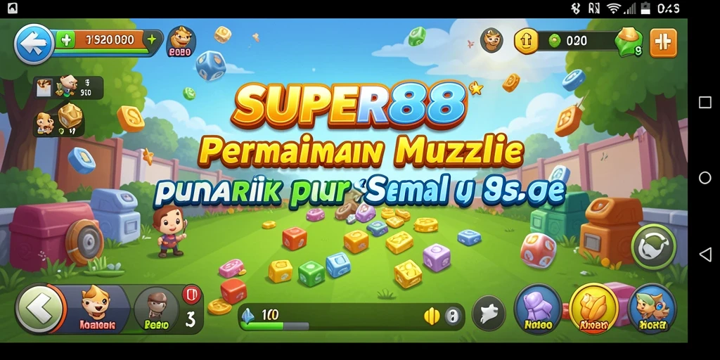 Screenshot gameplay SUPER88 menampilkan banyak teka-teki yang menantang.