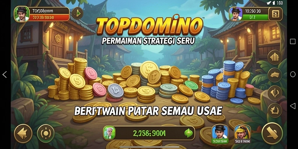 Tampilan gameplay seru di TOPDOMINO dengan berbagai strategi.