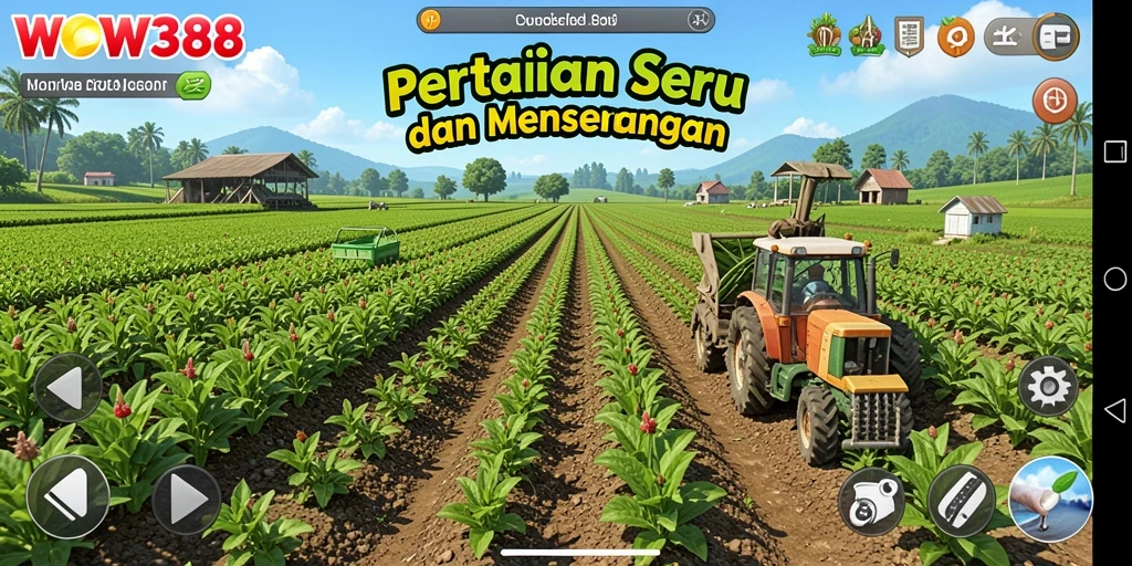 Tampilan gameplay WOW388 dengan aktivitas bertani yang menarik.